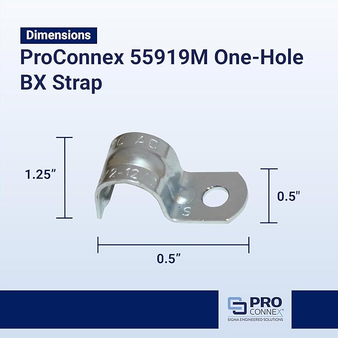 SIGMA ENGINEERED SOLUTIONS ProConnex 55919M One-Hole AC/MC Strap, 100-Pack (Gray)