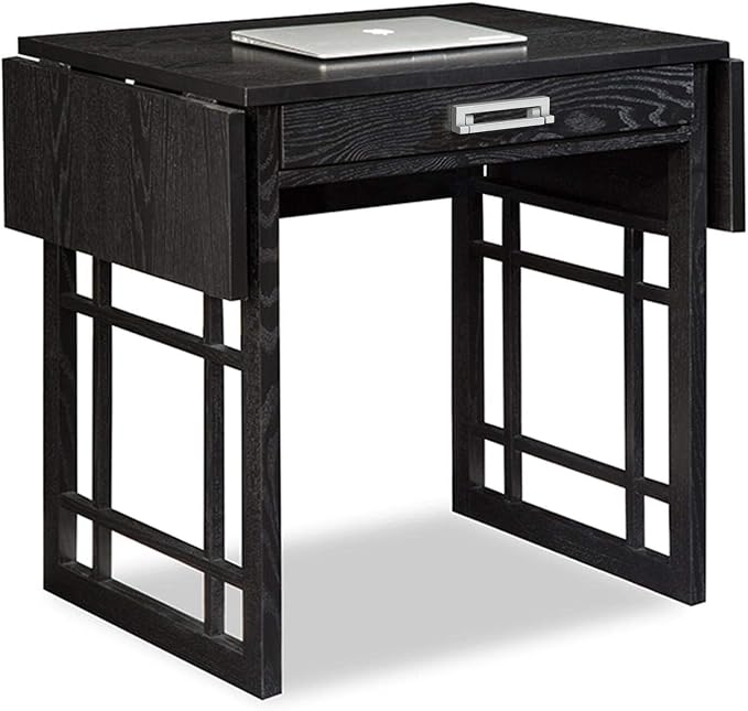Mission Drop Leaf Computer Desk, 32-Inch, Solid Wood, Compact Folding Writing Desk for Small Spaces, Home Office – Leick Home, 82420