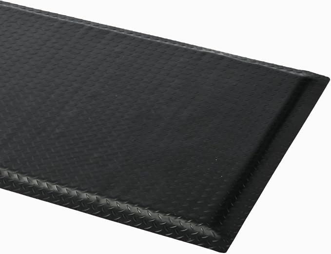 Anti Fatigue Mat 3x7 Ft 15/16" Thick Soft Sponge Ergonomic Mat | Comfort Extended Floor Mat Vigorous Diamond Mat Resolute Standing Mat Dock Warehouse Packing Station Fulfillment Center Black