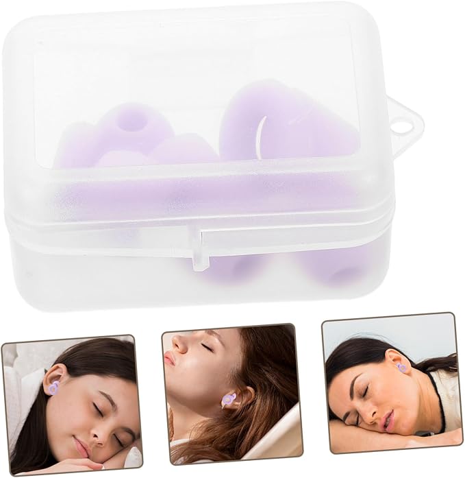 2pcs Reusable Silicone for Sleeping Noise Cancelling Comfortable Fit Sound Blocking for Swimming Travel Concerts Study Work