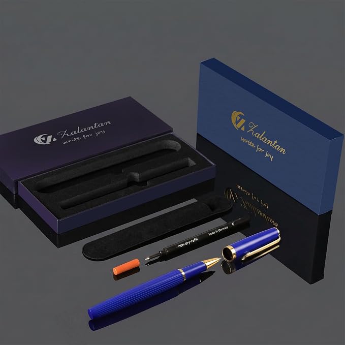 Rollerball Pen Smooth Writing Ball Point Pens with Schmidt Refills, Luxury Metal Journal Pen Gift Box Set for teacher classmate graduation、pen for journaling Nice Fancy Luxury