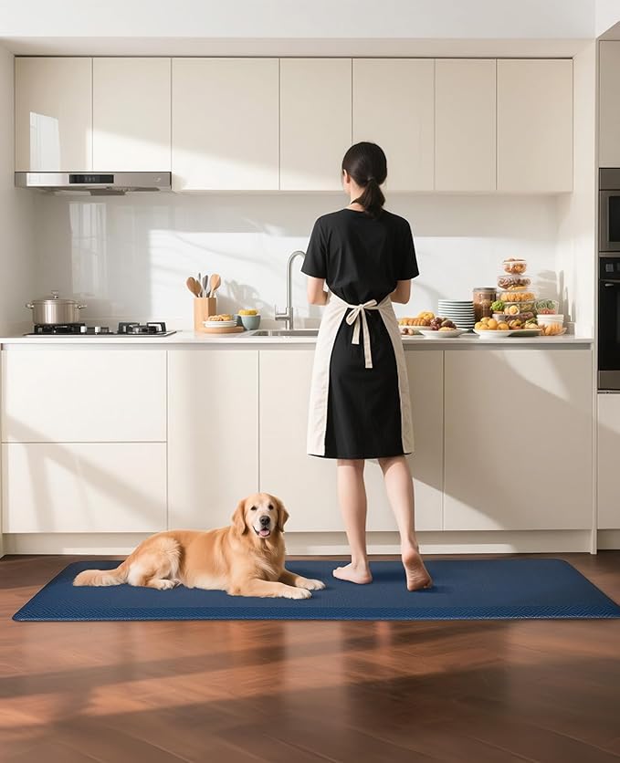 Ophanie Kitchen Mats for Floor,3/4 inch Thick,20x60 Anti Fatigue Cushioned Mat with 99+ Pairs of Anti-Slip Bottom Ridges,Kitchen Rugs,Waterproof,Comfort Ergonomic Standing Mat for Office,Home,Sink