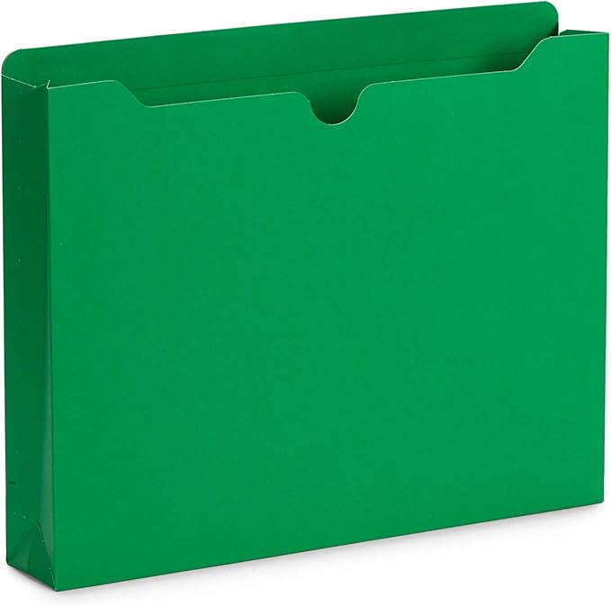 Blue Summit Supplies 2 Inch Expanding File Jacket Folders, 50 Pack, Colored Expandable File Folders, Reinforced Straight Cut Tab, Heavy Duty Expansion Pocket Files, Letter Size, Assorted Color