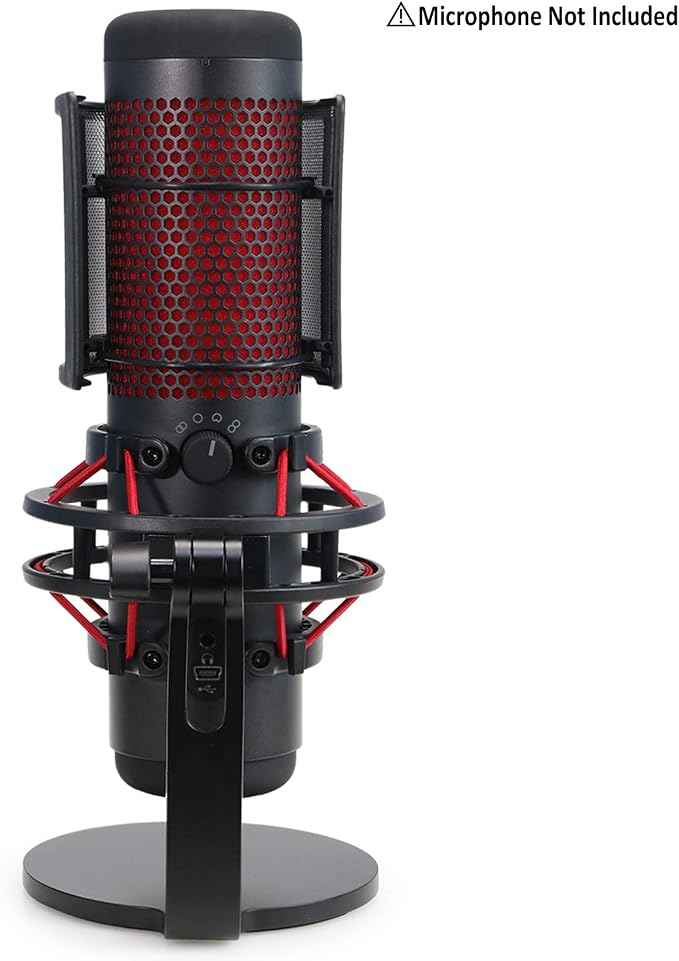 YOUSHARES QuadCast Mic Pop Filter - Microphone Windscreen Mask Shield Compatible with HyperX QuadCast S USB Gaming Microphone