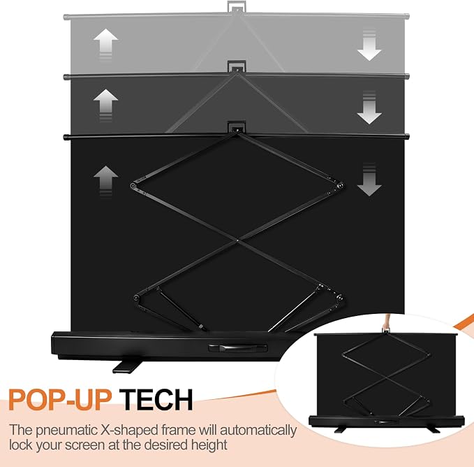 Black Backdrop Screen, Collapsible Retractable Chroma Key Photo Background | 74 x 76in Portable Chromakey Panel, Wrinkle Resistant, Pull Up, Photographic Studio, Video Conference, Live Game, Streaming
