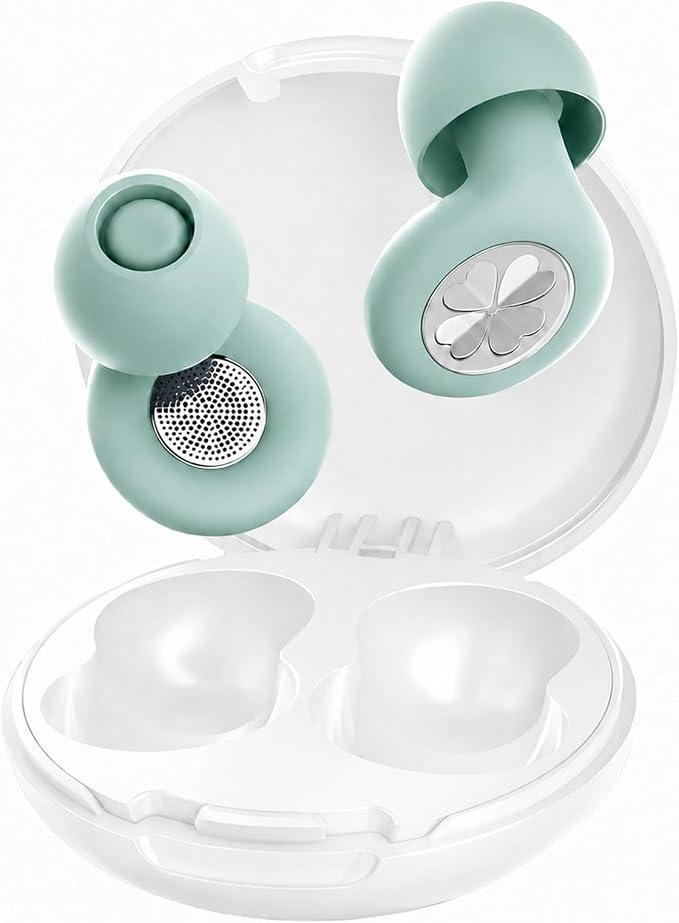 45dB Ear Plugs for Sleeping, Soft Silicone for Side Sleepers, 4 Sizes | Reusable soft silicone with XS/S/M/L sizes for side sleepers, concerts, flights and hotels; carrying case included.