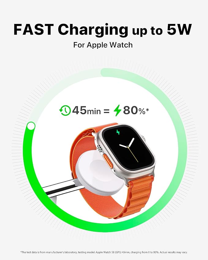 ZECHIN 3 in 1 Wireless Charging Station for Apple Devices with MagSafe | Charging for iPhone 17/Air/16/15/14/13, AirPods, Apple Watch, Weighted Stable Charging Stand, USB-C Adapter Included