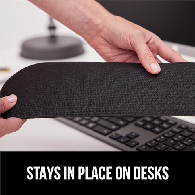GORILLA GRIP Silky Gel Memory Foam Wrist Rest for Computer Keyboard, Mouse, Ergonomic Design for Typing Pain Relief, Desk Pads Support Hand, Arm, Mousepad Rests, Stain Resistant, 2 Piece, Hunter Green