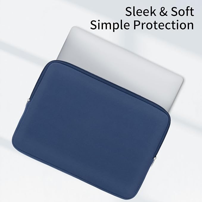 RAINYEAR 16 Inch Laptop Sleeve Soft Case Padded Bag Specially Compatible with 16" MacBook Pro M1 M2 M3 M4 M5 Pro/Max A2141 A2485 A2780 A2991 A3403 A3186 A3428 A3429 (Navy Blue)