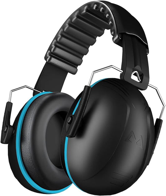 Noise Cancelling Ear muffs for Shooting Ear Protection, SNR 35dB Noise Reduction Headphones for Adult Kids Autism, Adjustable Sound proof Hearing Protection for Shooting Mowing Construction(Blue)