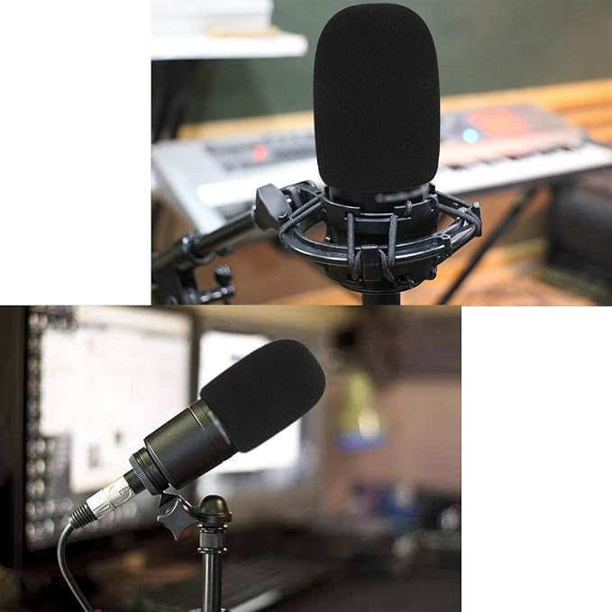 AT2020 Pop Filter Windscreen - Furry Windscreen/Fur Foam Wind Cover for Audio Technica Microphone AT2020+ AT2035 AT4040 by YOUSHARES