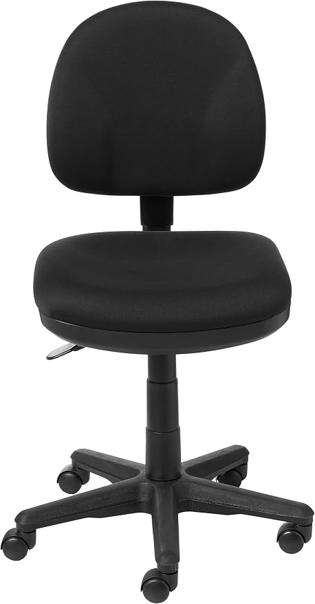 Office Star Pneumatic Sculptured Task Chair with Thick Padded Seat and Built-in Lumbar Support, Coal FreeFlex