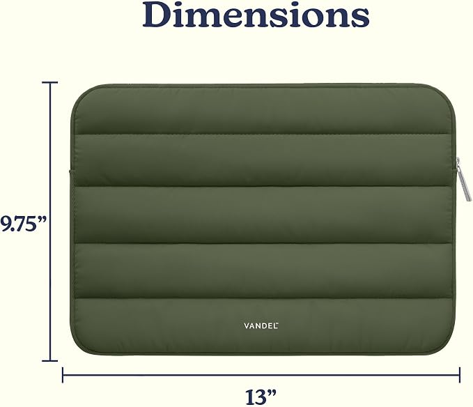 Vandel The Original Puffy Laptop Sleeve Case, 13-14 inch Laptop Sleeve Bag Case 13.3 Inch, Compatible with MacBook Air 13, Pro 14/13 iPad Pro 12.9, HP Dell ASUS, Computer Bag Cover