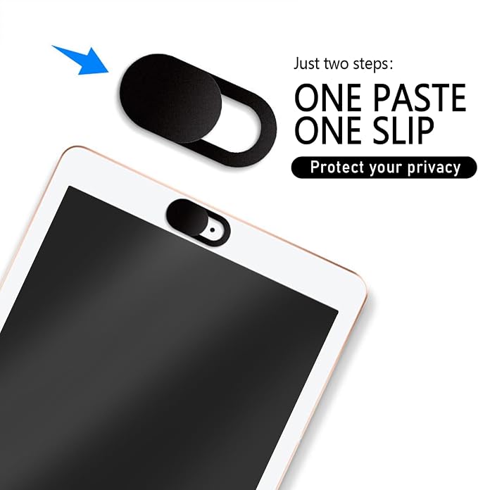 Webcam Cover Slide [8 Packs], 0.023-inch Ultra-Thin Plastic Webcam case, Suitable for MacBook Pro, iMac, Laptop, PC, iPad Pro, iPhone.