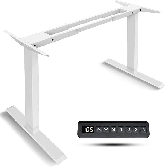 Dual Motor Electric Standing Desk Frame- Heavy Duty Height Adjustable Desk Legs, Sit to Stand Up Desk Base, 4 Memory Settings Controller for Adjustable Desktop Sizes, Over 300 lbs Load Capacity