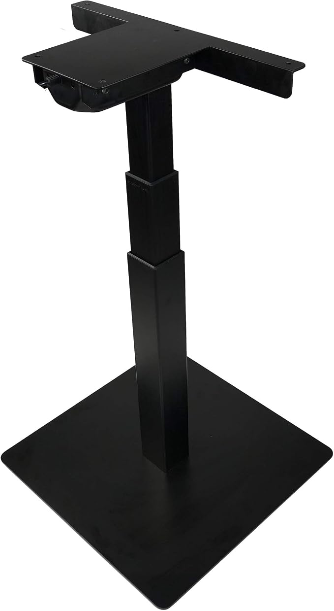 PROGRESSIVE AUTOMATIONS Height Adjustable Single Desk Frame - DIY Small Electric Standing Desk Bar Table Lift, 25.5" Stroke, 180 lbs Force, FLT-01 Black