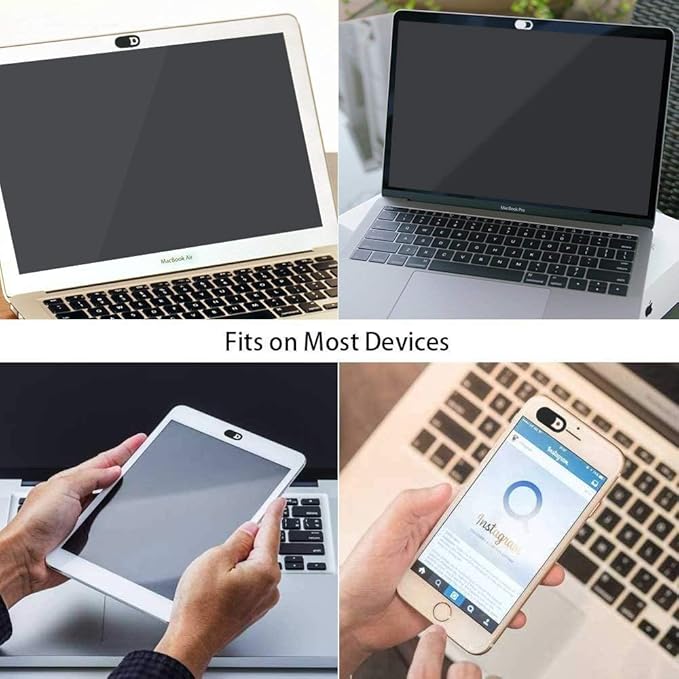 Webcam Cover Slider, Laptop Camera Cover 0.027in Ultra-Thin Fits Smartphones Tablets Macbooks Computers Desktops with Strong Adhensive, Protecting Privacy and Securtiy (6 Pack)