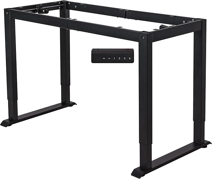 Fromann Electric Standing Desk Frame, 4-Leg Dual Motor Adjustable Standing Desk Legs for Max 70'' x 29.5'' Desktop,Heavy Duty 220lb Load Capacity for Home Office, Frame Only