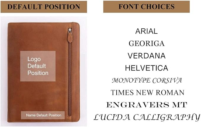 Personalized Leather Portfolio Padfolio for Men, Engraved Gifts for Father's Day for Husband from Wife, Customized Leather Gifts Present for Son/Dad, for Birthday, Brown