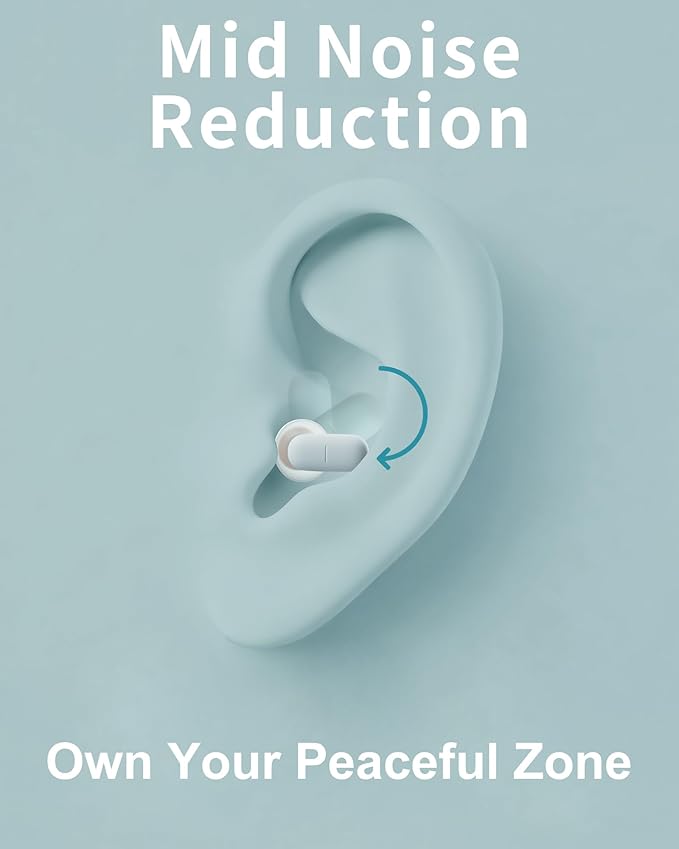 Dream Ear Plugs for Sleeping, 26 dB (SNR) Noise-Cancelling Ear Plugs with Ultra-Comfy Patented Qufits Eartips, Reusable Silicone Earplugs for Sleep, Work, Focus, Study, Travel - Green