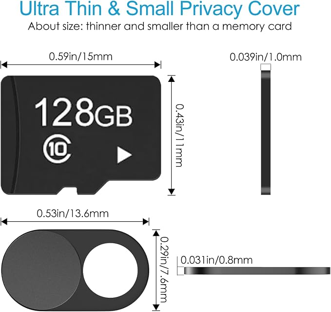 CloudValley Upgrade Magnetic Webcam Cover, [2-Pack] 0.023 inch Metal Camera Cover Slide for Mac, iPad, MacBook Pro, MacBook Air, Laptops, PC/Computer, Tablets, Web Blocker Protect Your Privacy
