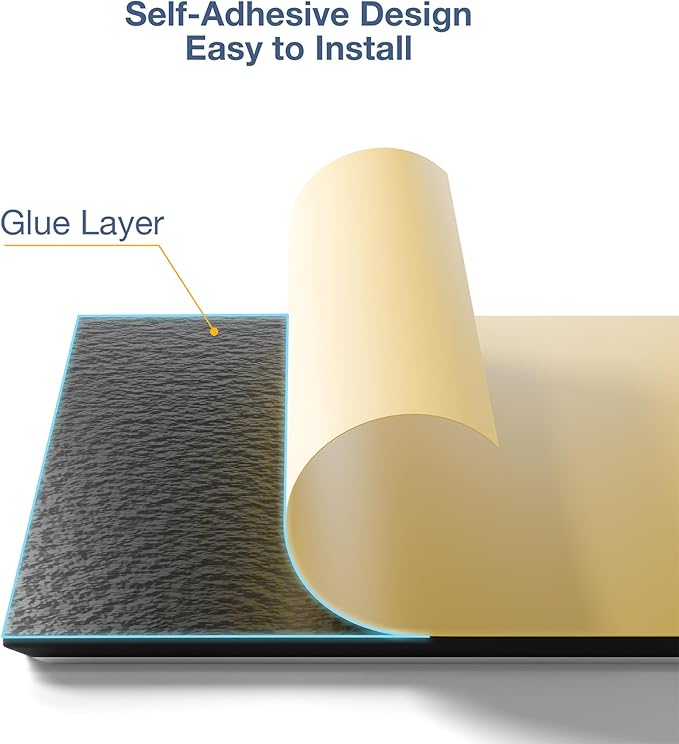18 Pack Self-Adhesive Acoustic Panels, 12" X 12" X 0.4" X-Line Sound Proof Foam Panels for Walls, High-Density Soundproof Wall Panels for Home & Office (White on Black)