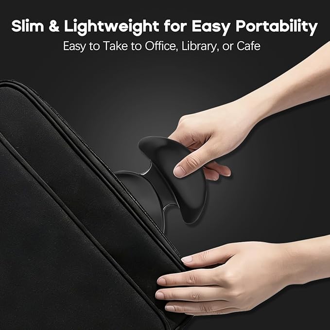 Ergonomic Wrist Rest for Mouse, Right-Handed Truly Mouse Wrist Support, Smooth-Glide, Comfortable Curved Design for Gaming, Office, Computer, Laptop - Black