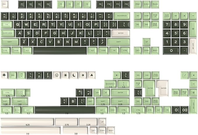 Guffercty kred SA Profile PBT Keycaps,173 Set Double Shot Durable Keycaps for Custom Mechanical Keyboard Mod Fit 60% 100% Layout for Gamers Typists (Salon Style)
