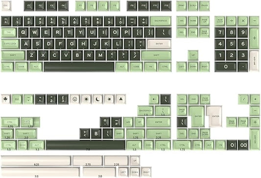 Guffercty kred SA Profile PBT Keycaps,173 Set Double Shot Durable Keycaps for Custom Mechanical Keyboard Mod Fit 60% 100% Layout for Gamers Typists (Salon Style)
