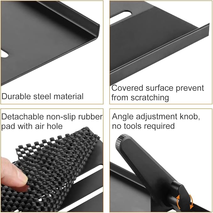 Bracwiser No Drill TV Top Shelf 16.7 inch Wide Monitor Top Mounting Bracket Platform Holds Speaker, AV Receiver, Media Box, Game Console and More, CS106XM