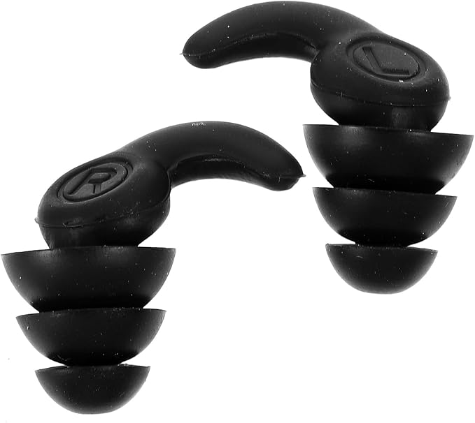 Silicone Noise Reduction Three-Layer Sound Blocking Waterproof for Sleeping Studying Swimming Black