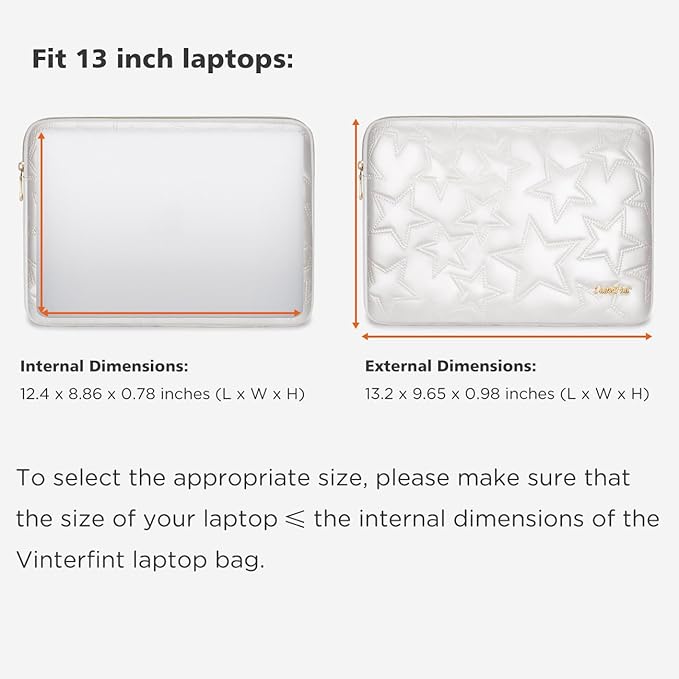 13 inch Laptop Sleeve Case for 13" MacBook Air M5 / M4, 13" MacBook Neo/Pro, 13" Latitude 5350/7320/7350, 13.4" XPS 13, 13" ThinkPad X13 Gen / L13 Gen 5, HP Laptop Bag Cover, Off-White