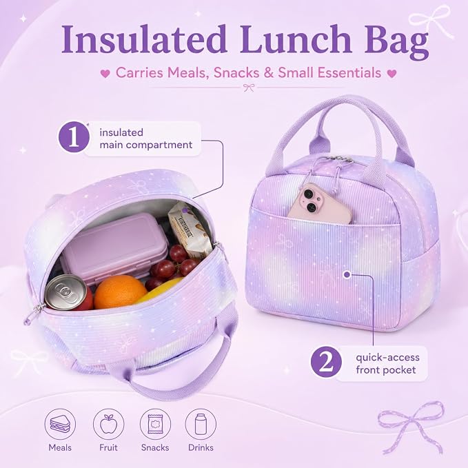 BTOOP School Backpacks for Teen Girls Bookbags Lightweight Kids Backpack School Bags Set with Lunch Box Pencil Case