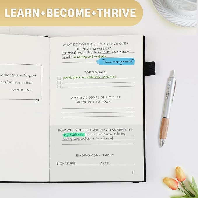 Productivity & Self-Mastery Journal for Men: Gratitude, Mental Health and Manifestation Diary for Mindfulness | Guided Daily Planner for Reflection, Positivity, Personal Growth and Self Care, Black