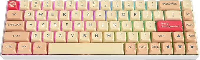 Fogruaden PBT Keycaps 139 Keys Soymilk Keycap Set Dye-Sublimation Custom Keycaps XDA Profile Cute Keycap for Mechanical Keyboard