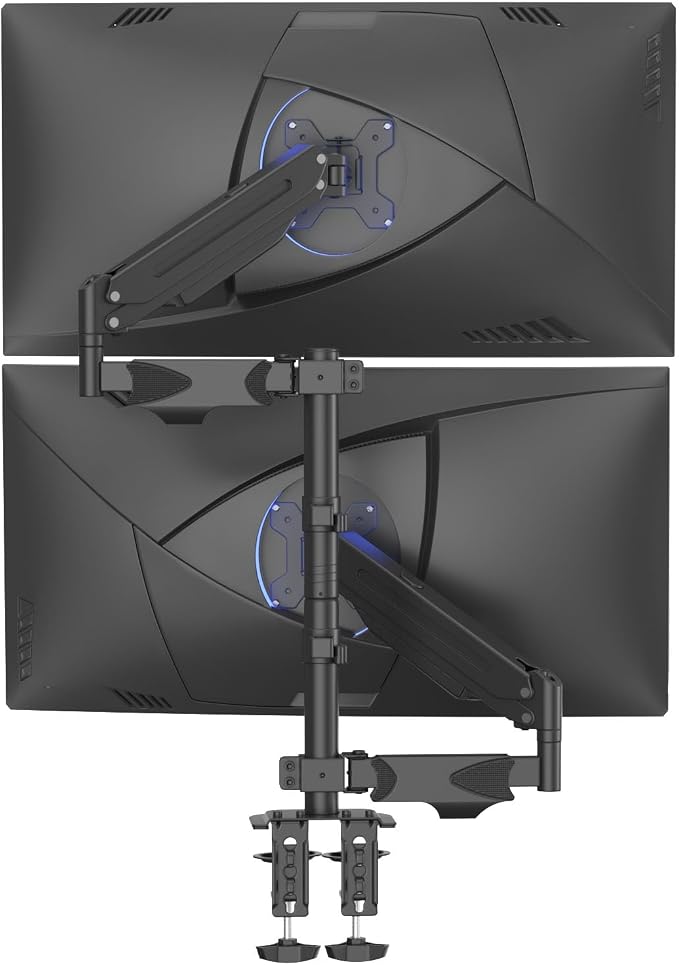 Suptek Dual Monitor Mount Stand-Height Adjustable Gas Spring Monitor Arm Desk Mount for 2 Computer Screens 17 to 32 inches - Each Arm Holds up to 22lbs (MD8822)