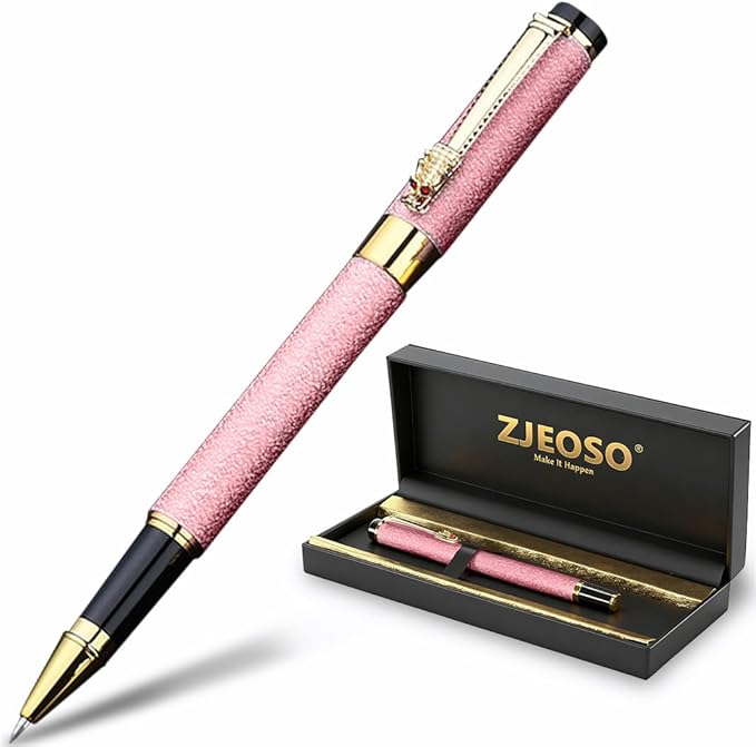 Luxury Pen,Best Luxury Ball Pen Gift Set for Women,Black Ink Fancy Pen Refillable for Executive Office,Professional,pretty pens,cool pens,Nice cute Designer Pen(Pink)