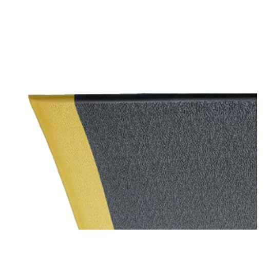 Guardian 240276001BY Soft Step Anti-Fatigue Floor Mat, Vinyl, 27"x 60", Black with Yellow Stripe