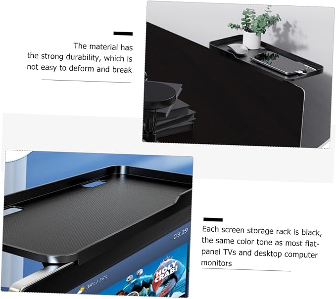 PRETYZOOM Monitor Shelf Tv Hanger Creative Office Storage Bracket Desk Stand Strong Load Capacity