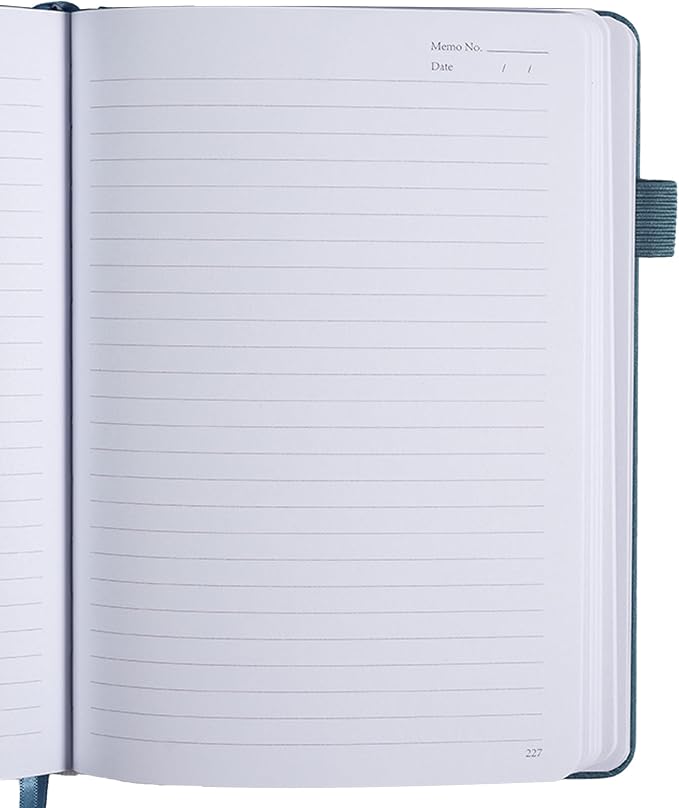 TIEFOSSI Lined Notebook, 100gsm Thick Paper, Hardcover College Ruled Journals for Women Men, 320 Numbered pages, for Travel, School and Office Use