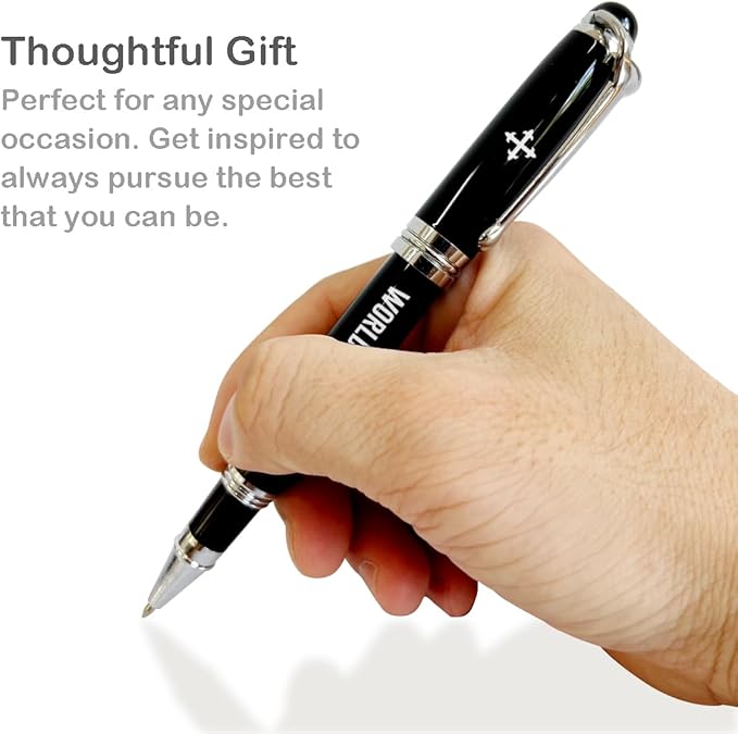 SUSZDOU Engraved Pen for Boss – “World’s Best Boss”, Roller Ball & Ballpoint Pen, Appreciation Gift, Office & Business Gift for Director or Coworkers