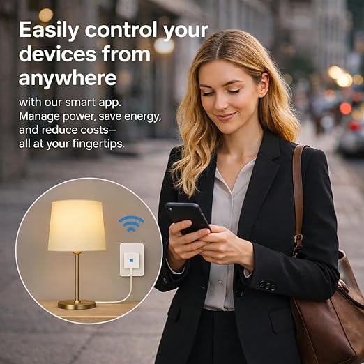 Compact Smart Plug, Works with Alexa & Google Assistant, Smart Life App & Voice Control, Energy Monitoring, Timer Scheduling, No Hub Required, App Remote Control, 2.4 GHz WiFi Outlet, 4-Pack