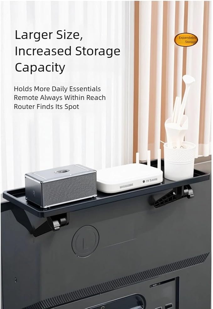 TVs Screen Top Storage Shelfs Adjustable Computer Monitors Desktop Screen Top Storage Rack Routers Shelfs Rack Home Desktop Display Stand
