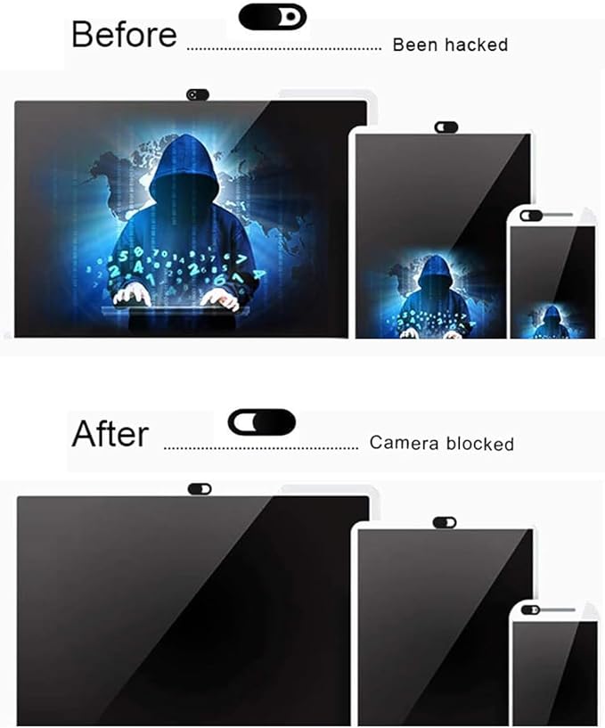 Laptop Camera Cover Slide, [12 Pack] Ultra-Thin Webcam Cover Compatible with MacBook,Laptop,PC,Computer,iMac,iPad, iPhone Cell Phone etc. 0.027in Thick Sliding Cover Web Blocker White