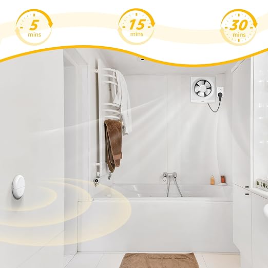 Motion Sensor Plug,Greencycle Wireless Motion Sensor Outlet with Timer Setting,PIR Sensor Plug to Auto Turn On/Off,Adjustable Detection Range,15A/1500W for Christmas Lights,Fans（1 Sensors 4 Plugs）