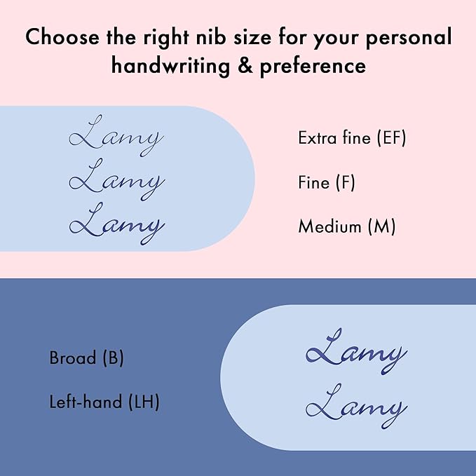 LAMY safari lightrose - Fountain Pen with ergonomic grip & polished steel nib in size EF - ideal for any Writing & Calligraphy - including LAMY T 10 blue cartridge - Right-Handed