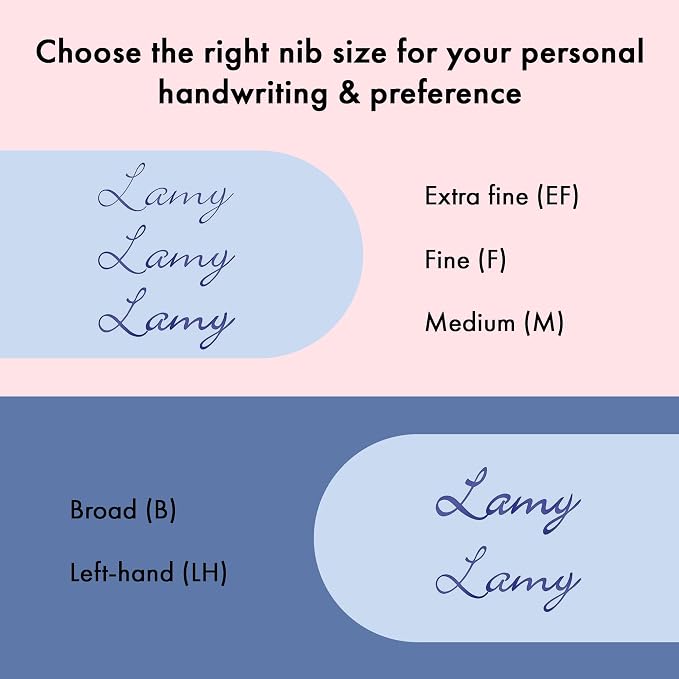 LAMY safari lightrose - Fountain Pen with ergonomic grip & polished steel nib in size M - ideal for any Writing & Calligraphy - including LAMY T 10 blue cartridge - Right-Handed