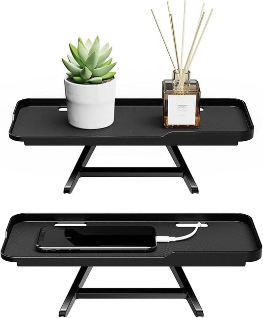 Adjustable Steel TV Top Shelf, Floating TV Stand, Universal Monitor Shelf for Soundbar, Game Console, Cable Box, Router Shelves (11.8 x 4.9 inch)