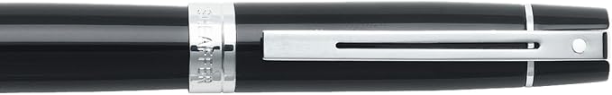 Sheaffer 300 Glossy Black Rollerball Pen with Chrome-Plated Trim