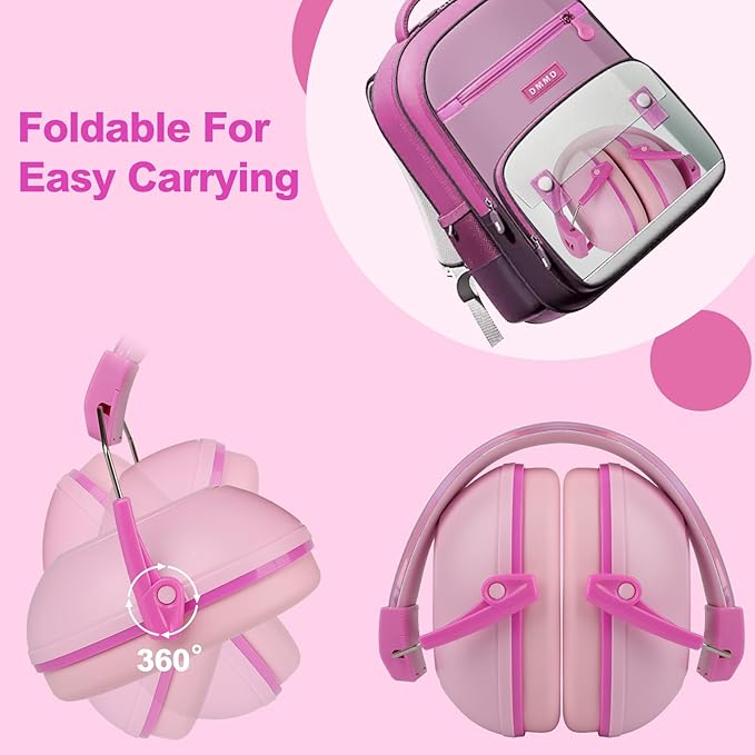 Noise Cancelling Headphones for Kids, Kids Ear Protection 28dB SNR Noise Reduction Ear Muffs for 3-16 Years Toddler/Children, Noise Cancelling Hearing Protection For Fireworks/Monster Truck